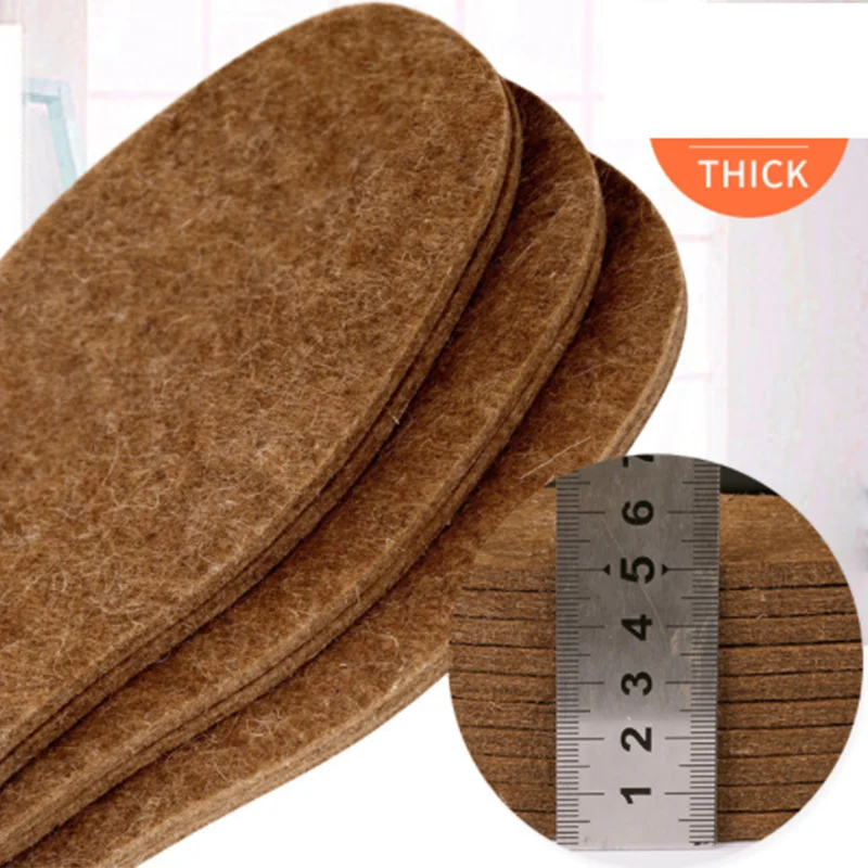Стельки хлопковые унисекс из шерсти и фетра толстые мягкие теплые плюшевые