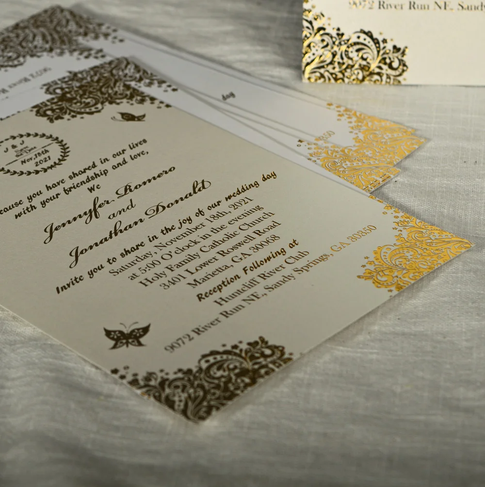 WISHMADE горячее тиснение внутри бумаги Внутренняя Страницы из золотой фольги