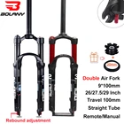Подвеска BOLANY для горного велосипеда, двойная воздушная вилка с регулировкой отскока, 2627, 529 дюйма, дорожная 100 мм, дисковый тормоз, горная вилка для велосипедов, запчасти