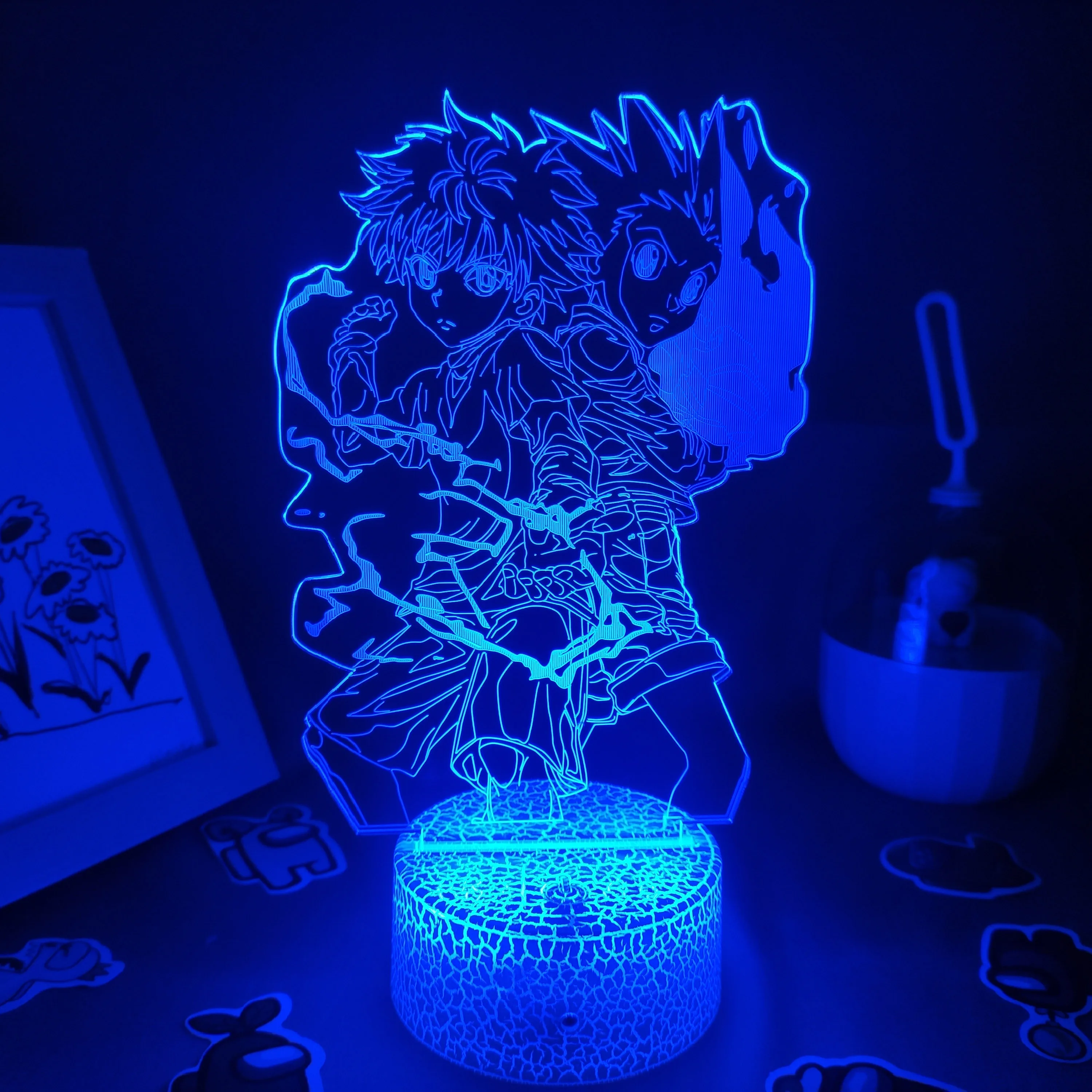 3D Лавовая Лампа аниме фигурка Ангела охотника X Hunter ночник с RGB-светодиодами