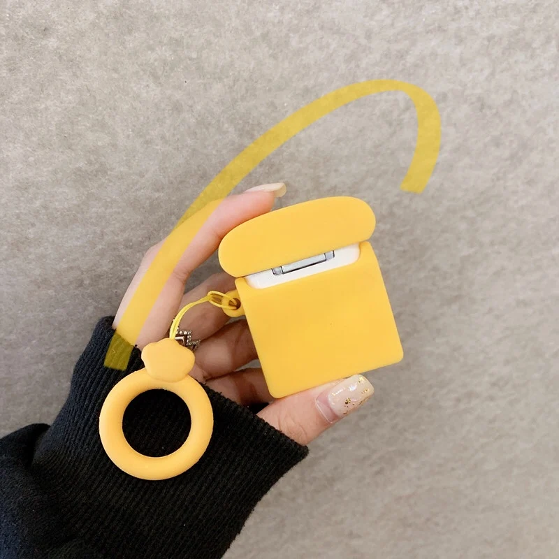 Силиконовый чехол для Airpods 1/2 мультяшный Apple гарнитура 3D наушников Earpods аксессуары