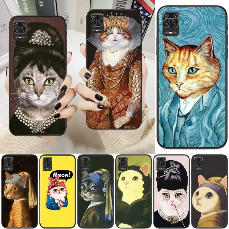 

Art And Cat Soft Cover Phone Case For Redmi 7 8 9 A K20 30 Pro Note 8 9 Pro 9s