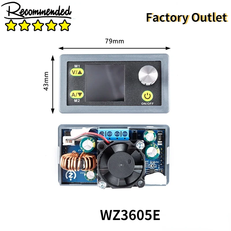 

WZ3605E DC DC Buck BoostConverter Power Module CC CV 36V 5A Adjustable Regulated Step Up Down Module Voltmeter Ammeter