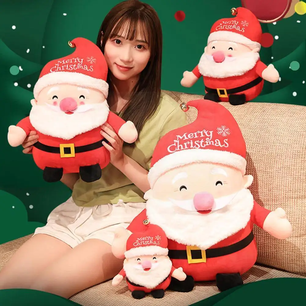 

20cm Cute Santa Claus Plush Toys For Kids New Year Christmas Gift Red Color A4c7