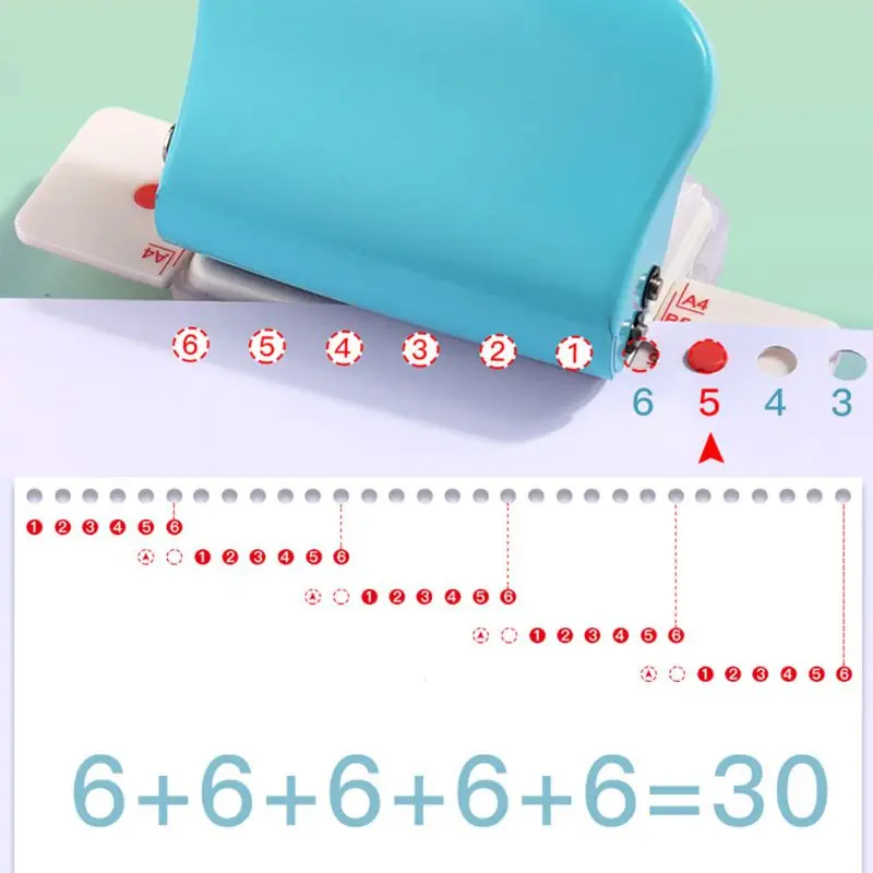 

A4 B5 A5 30/26/20 Holes DIY Loose Leaf Hole Puncher Handmade Scrapbook Punch Tools Office School Supplies