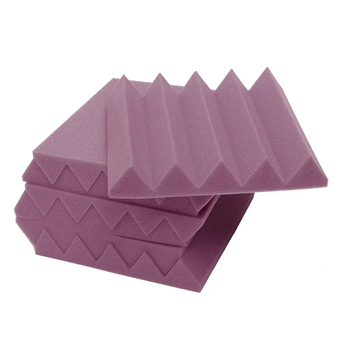 Фиолетовый 25x25x5 см пена для звукоизоляции акустическая пена регулирование звука студия пены клинья комнаты стены дома поглощение Звуконепроницаемая панель пены - Цвет: Фиолетовый