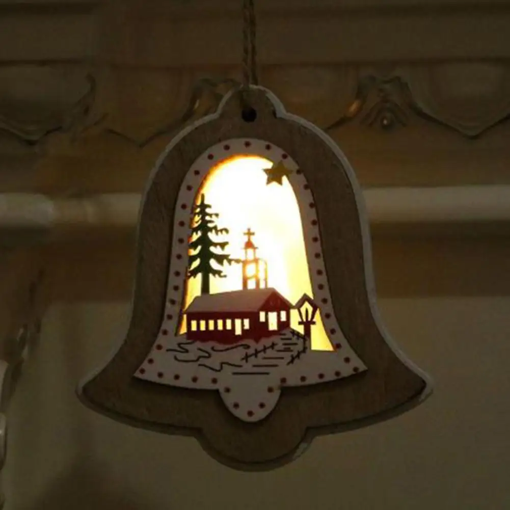 3D деревянная рамка Рождественская елка кулон освещение декоративный ночник