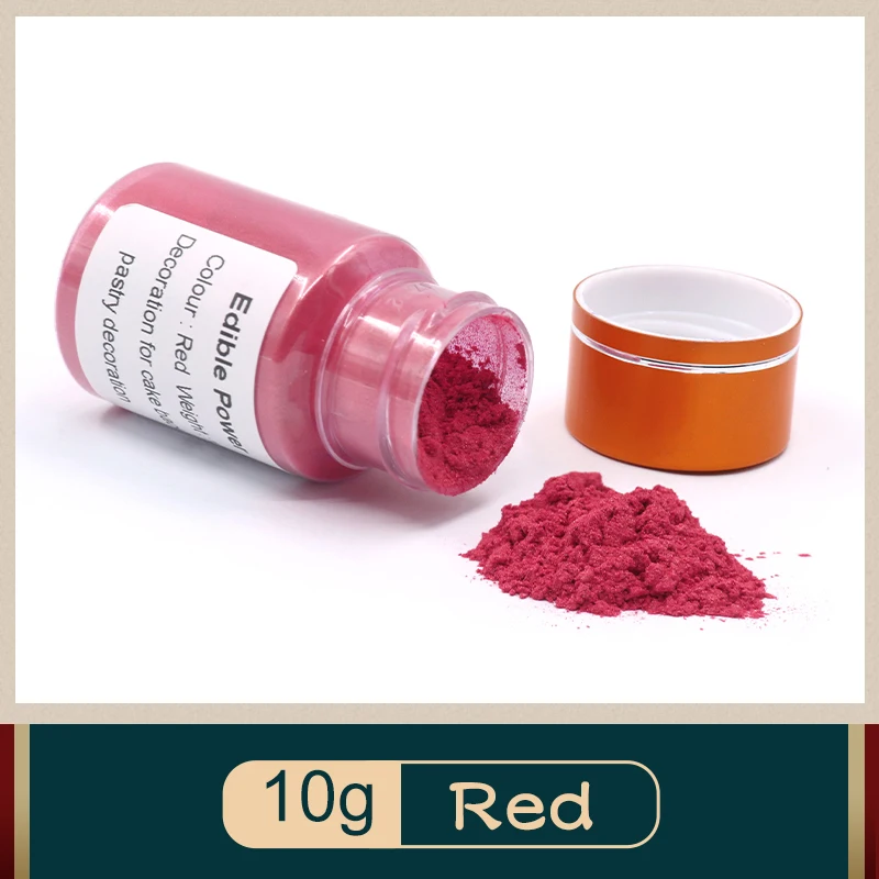 

Edible Food Coloring Red Pink Food Powder 10g in Baking&Pastry Cake Decorations Chocolate Colorant Comestible Baking Tools