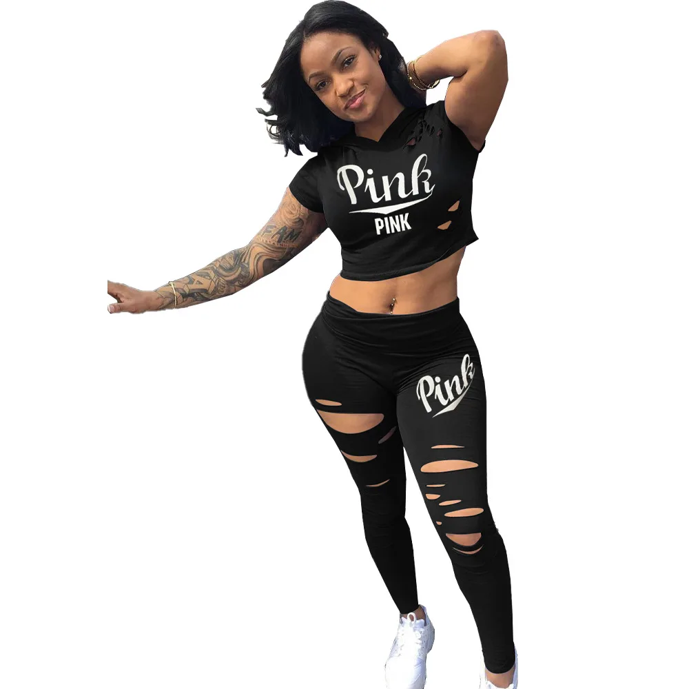 

Letter Pink 2021 Hot Sale New Design style Women Casual Clothing Sweatwear Sweet Sexy Fashion Soft Good Fabric cool soft P1069