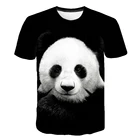 Футболки с животными, Стильная летняя Мужскаяженская футболка с 3D-принтом, симпатичная футболка с рисунком гигантской панды, Детская футболка с кошкой