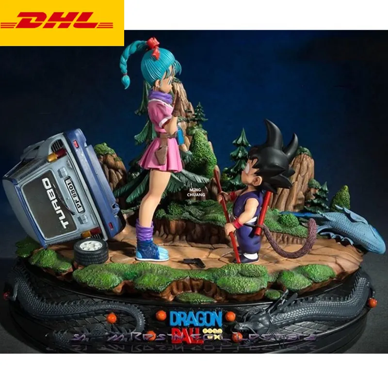 13 &quotСтатуя Dragon Ball Супер Saiyan бюст маленький сын Гоку Meet Bulma полная длина портрет