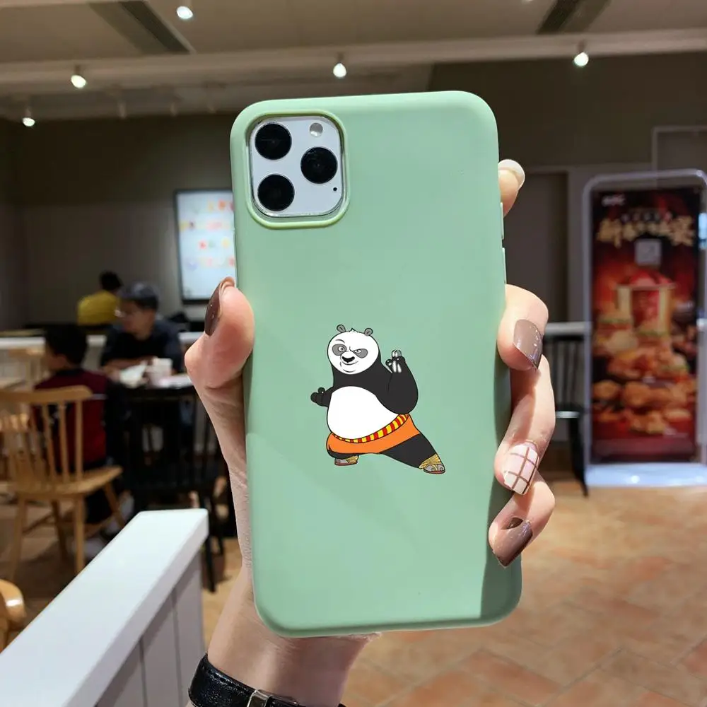 Чехол для iPhone 6 6s 7 8 Plus x xs xr max 11pro se2 силиконовые мягкие чехлы из ТПУ серии Kung Fu Panda c7 |