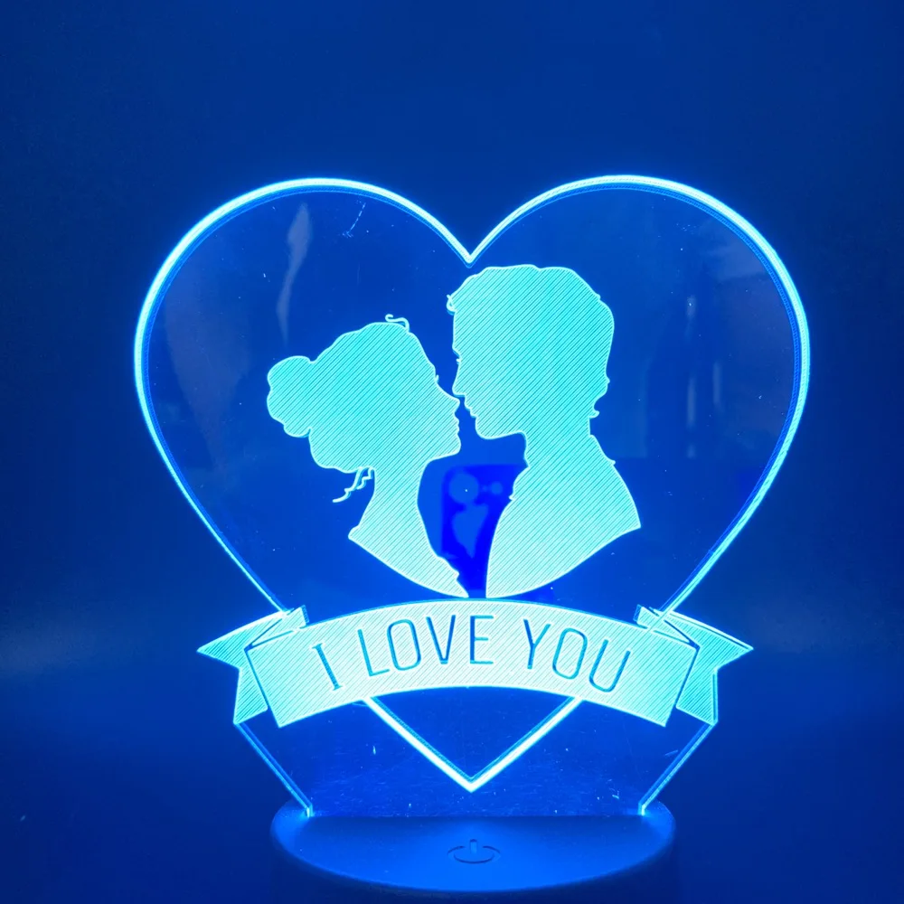 Ночной светильник s для парней 3D сенсорный Сенсор ночной Светильник дар любви