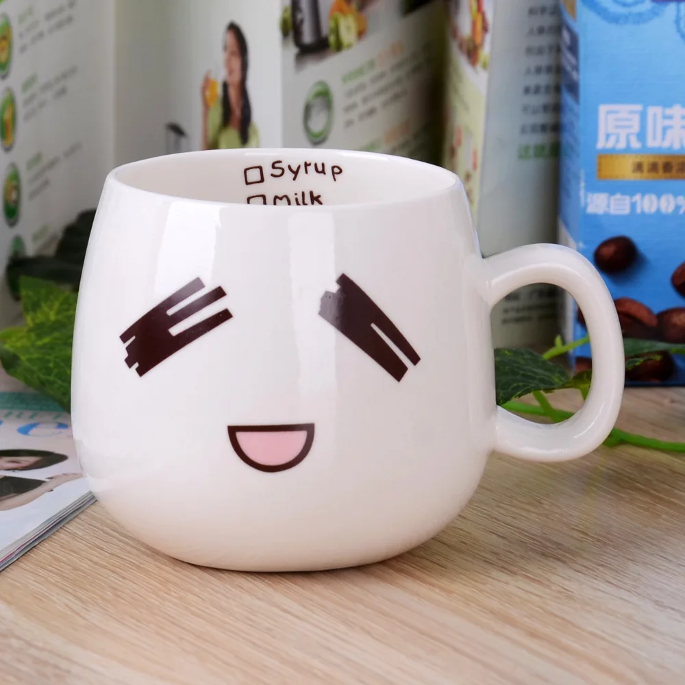 Чашка с выражением милая версия чашка из мультфильма керамическая логотипом