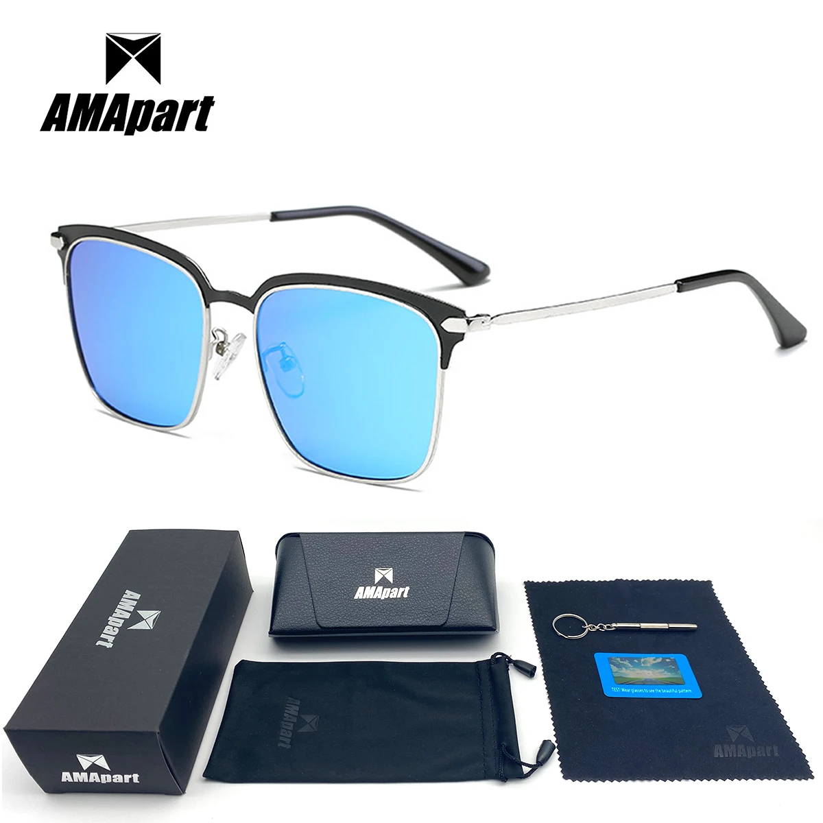 

AMApart High Quality Polarized Sunglasses For Men Women Driving Fishing Sports Outdoors UV400 Protection Anti-Glare