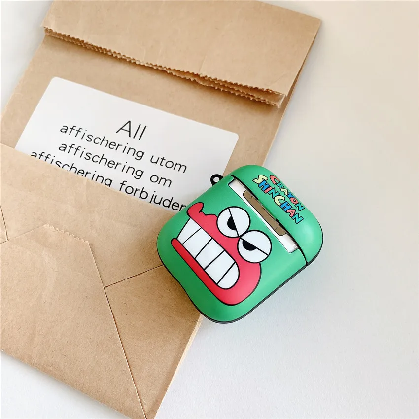 Для AirPods 1 2 Bluetooth гарнитура зарядная коробка чехол s для AirPods 2 мультфильм Shin Chan наушники крышка аксессуары мягкий матовый чехол