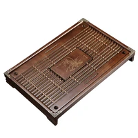 pgy chinese solid wood tea tray drainage water storage shaolin kung fu tea set drawer tea board table tea ceremony tools