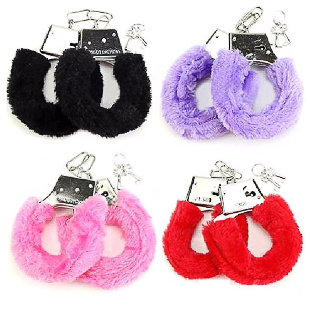Секс игрушки SM наручники с металлическим мехом Связывание пары эротические на