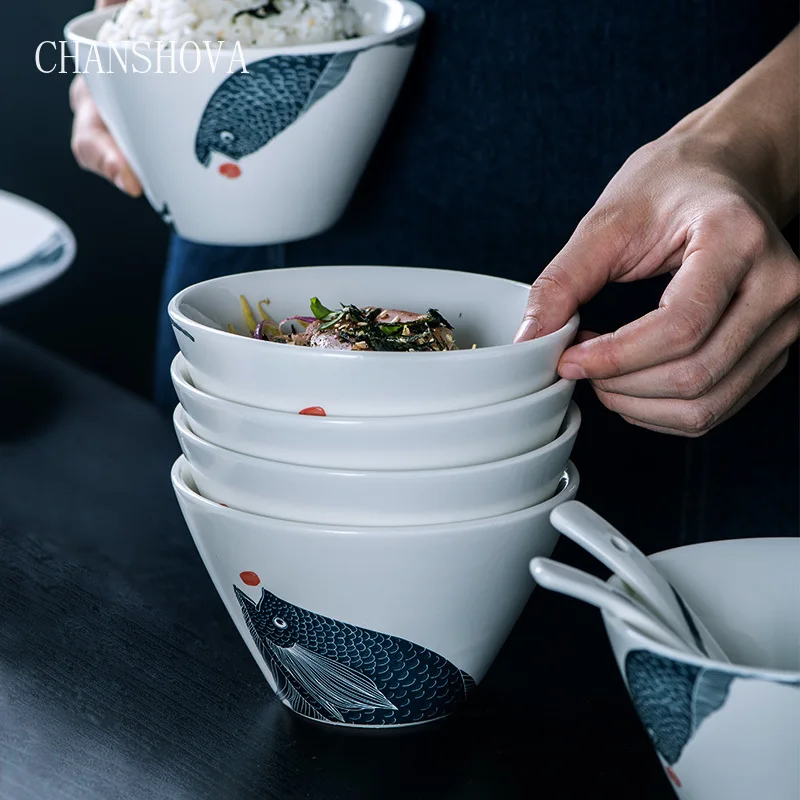 CHANSHOVA керамическая миска в китайском стиле термостойкая глазурованная 400 мл