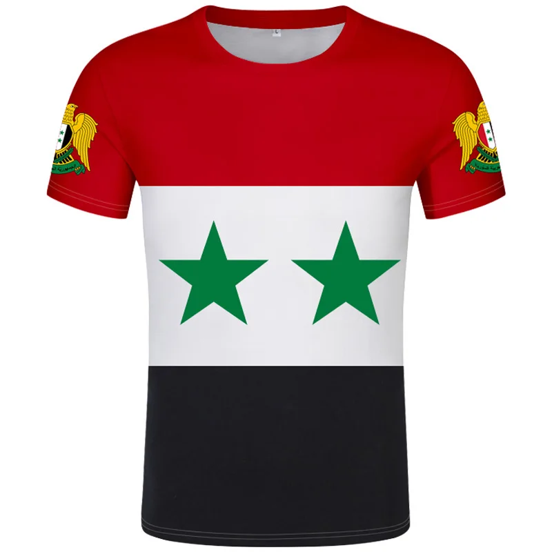 

Syrian Arab T Shirt Diy Free Custom Photo Name Number Syria Syr T-shirt Nation Flag Islam Sy Arabic Arab Country College Clothes