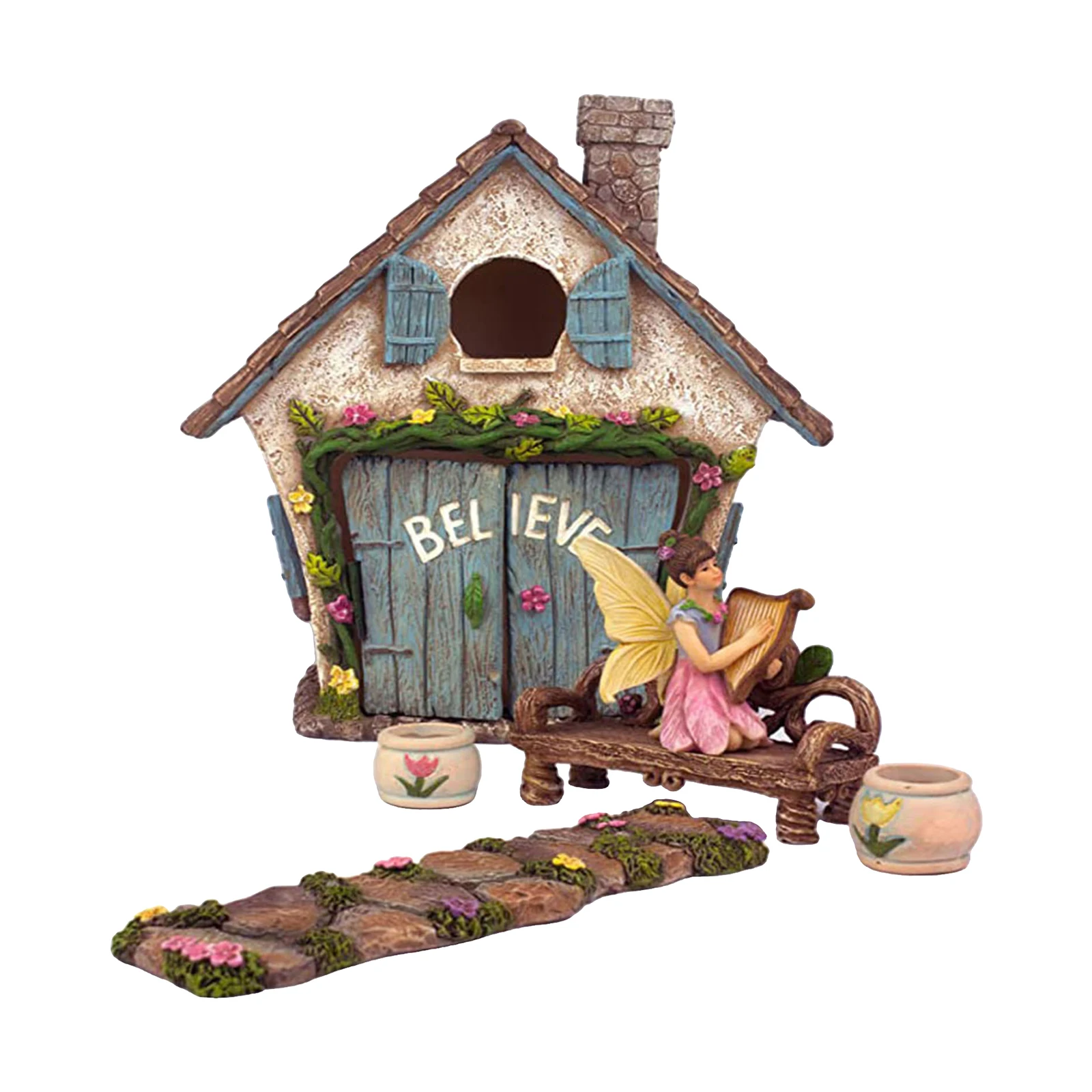 

Fairy Garden House Kit Fairy House Miniature Figurines And Accessories