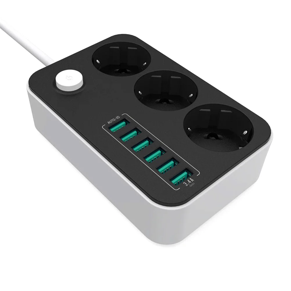 2500W 10A расширение вилка европейского стандарта Защита от всплесков напряжения