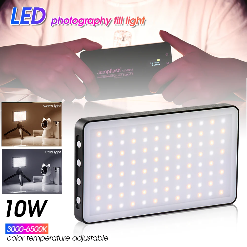 

TRAVOR LED Video Light Dimmable 3200K 6500K Photography Light Portable Camera Light For Studio Photo Photography Fill Light
