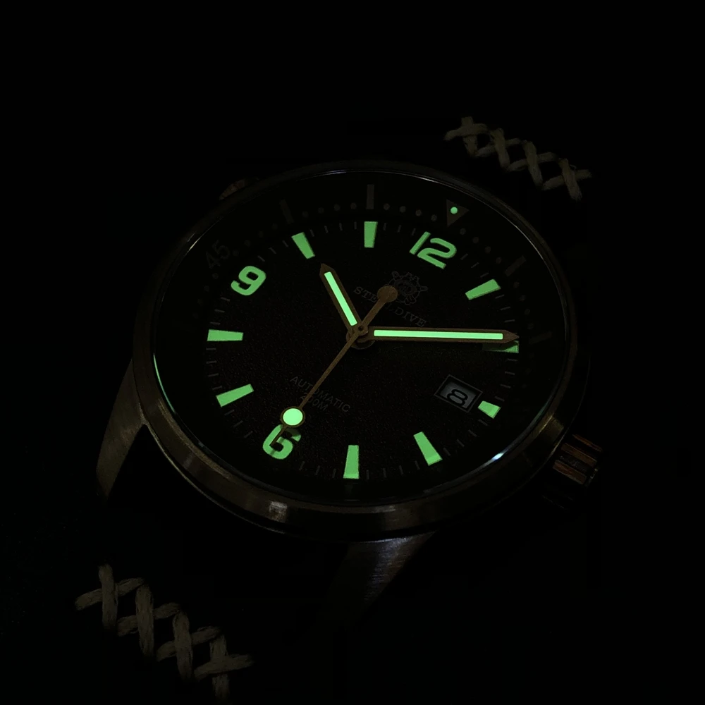 Мужские автоматические механические часы STEELDIVE бронзовые NH35 с сапфировым