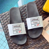 women slippers 2021 letter girlfriend print indoor flip flops home woman slipper summer beach women sandals comfort shoes slides