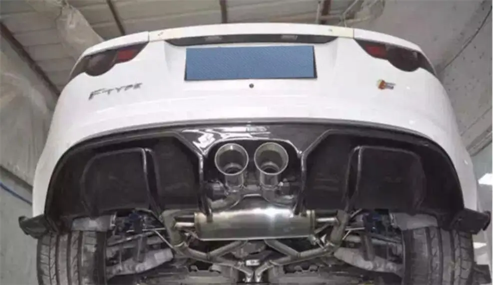 LOOK Карбоновый задний бампер для губ, автомобильный диффузор подходит для Jaguar F Тип - Цвет: LOOK