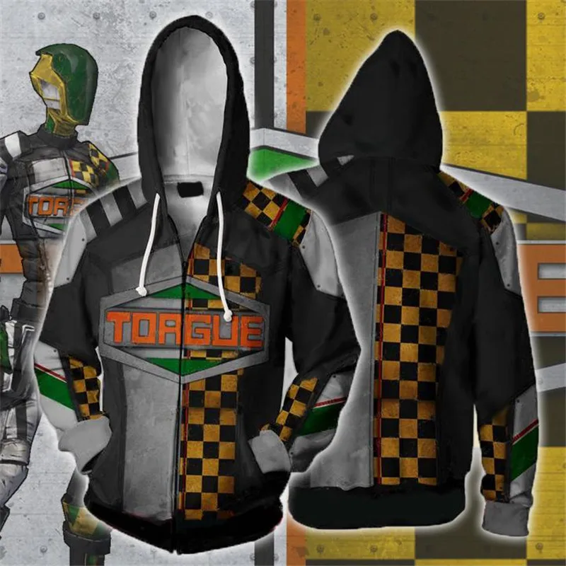 Горячая игра borderland Assassin Zer0 толстовки Косплей костюмы мультфильм 3D печатных мода