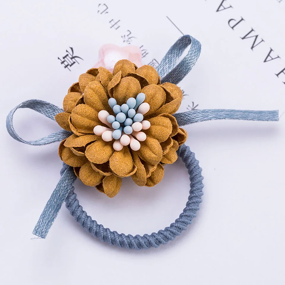 JINJIAN/Детский головной убор для девочек с цветочным бантом милая маленькая
