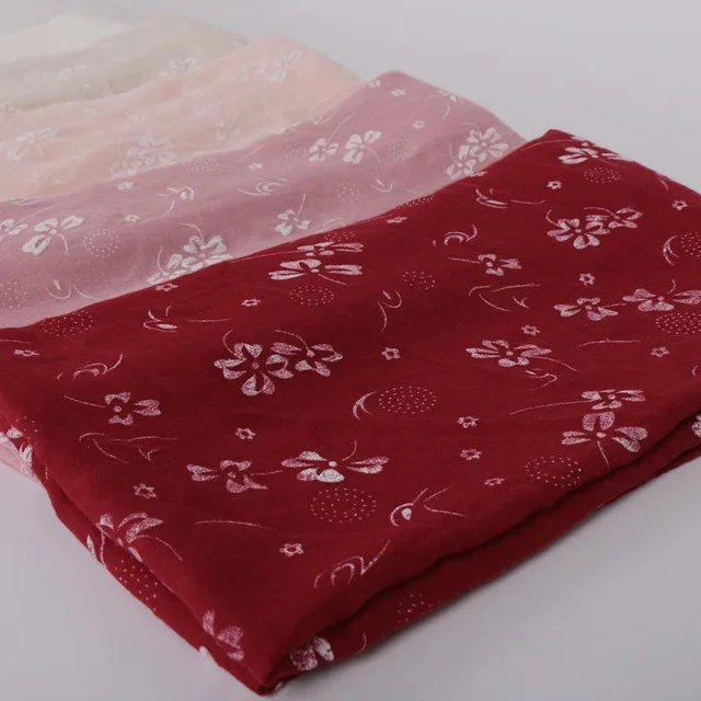

2020 Print Cotton Hijab Scarves Women Muslim Crinkle Bubble Head Scarf Shawls Wrap Hijab Large Size Pashmina Scarves Headband
