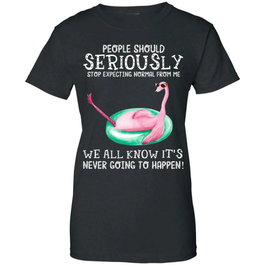 Фламинго люди должны действительно переставать ожидания дамы футболка хлопок