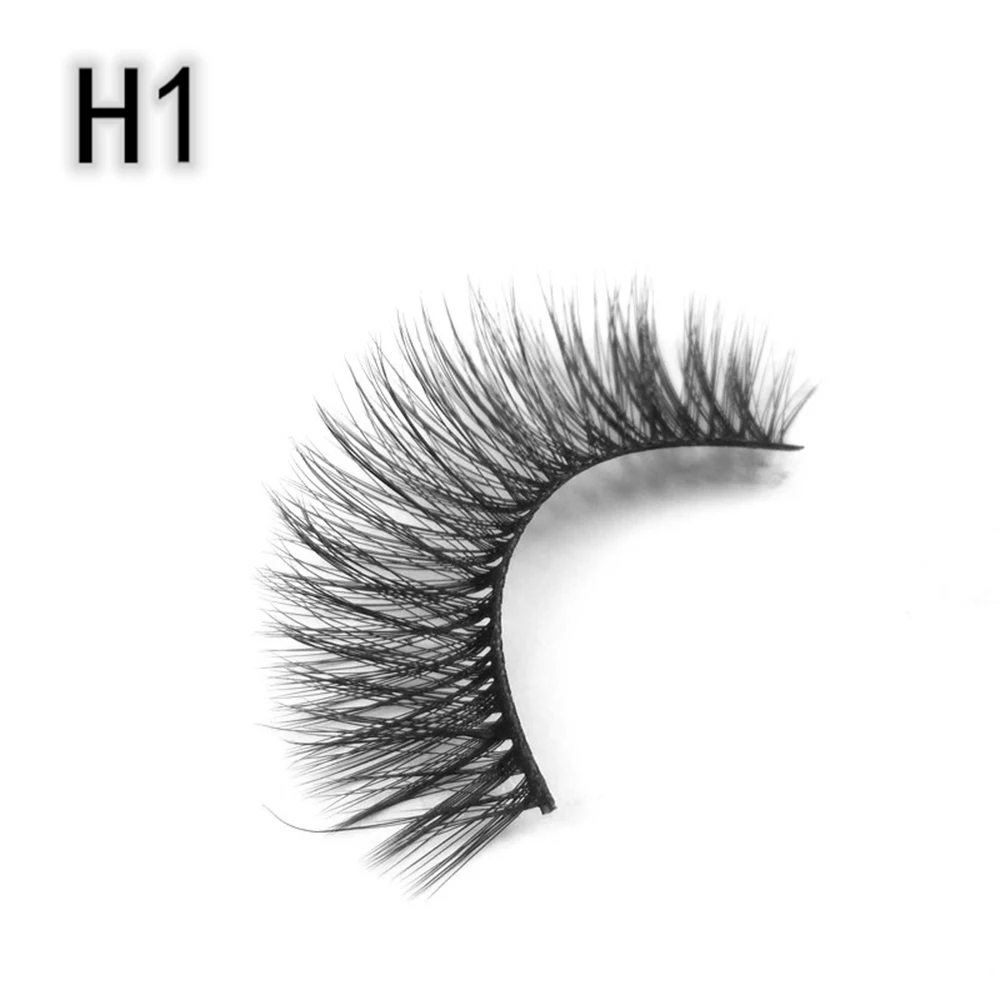 1 пара накладных ресниц из искусственной норки 3D с блестками упаковочная коробка