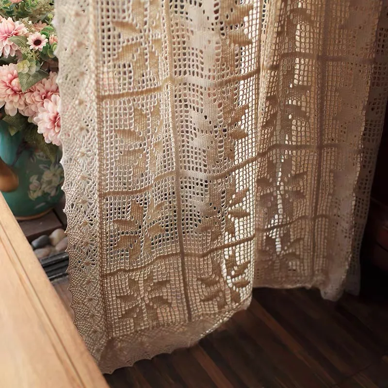 Бежевые хлопковые полого кленового листа ручная работа Сращивание готовые