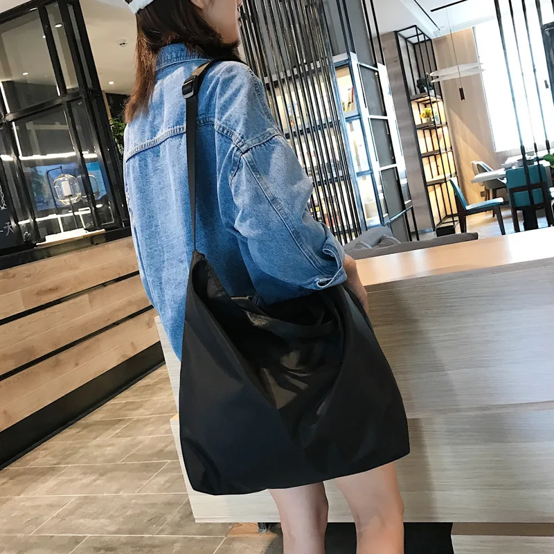 

Women Nylon Fabric Handbag Large Capacity Waterproof Cloth Shoulder Bags Tote Solid Crossbody Bag Travel Bag Purse For Ladies