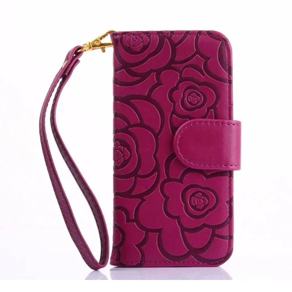 Модный 3D чехол из искусственной кожи с цветком камелии для iPhone X 7 8 plus 6S 6Plus samsung S8 S9