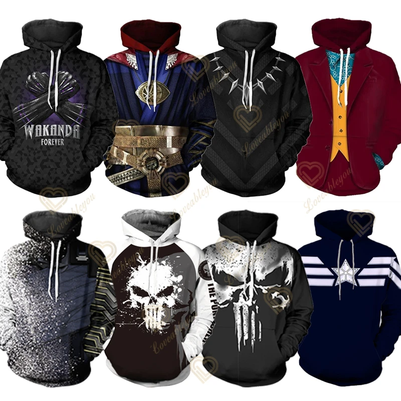 

2020 New Fashion Punishers 3D Printed Hoodies Men Casual Hooded Sweatshirt Hip Hop Male Streetwear Pullover Trendy Hoodie Tops