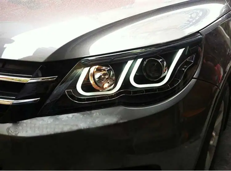 Светодиодный фонарь для Volkswagen Tiguan 2010 до 2012 года светодиодный фонарь модифицированный в сборе черный цвет