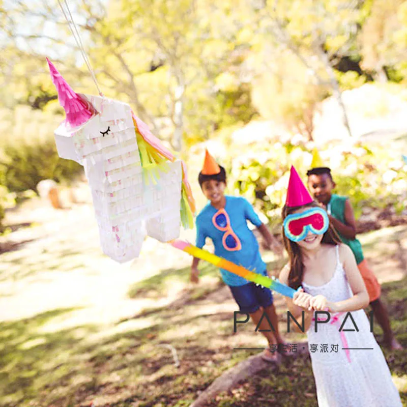 Красочные Кисточкой Единорог Pinata детские дети милый День рождения украшения