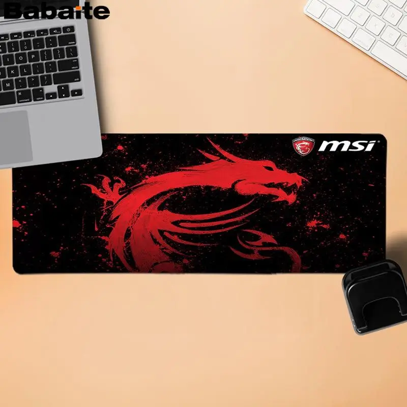 Babaite Нескользящие PC MSI Подгонянные коврики для мыши Компьютерные Аниме Коврик и