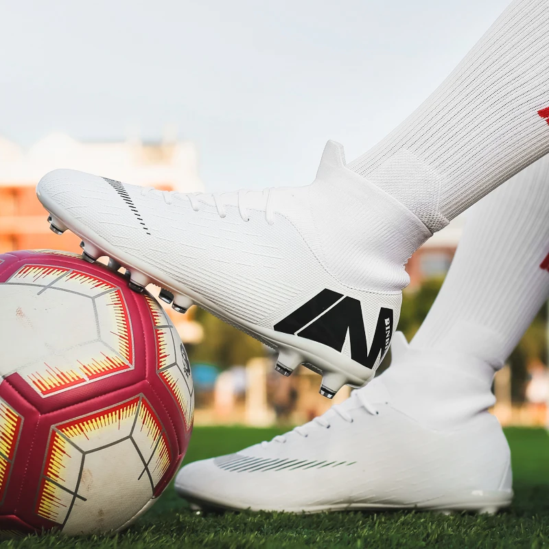 Мужские футбольные бутсы мужские высокие ботильоны профессиональные дышащие