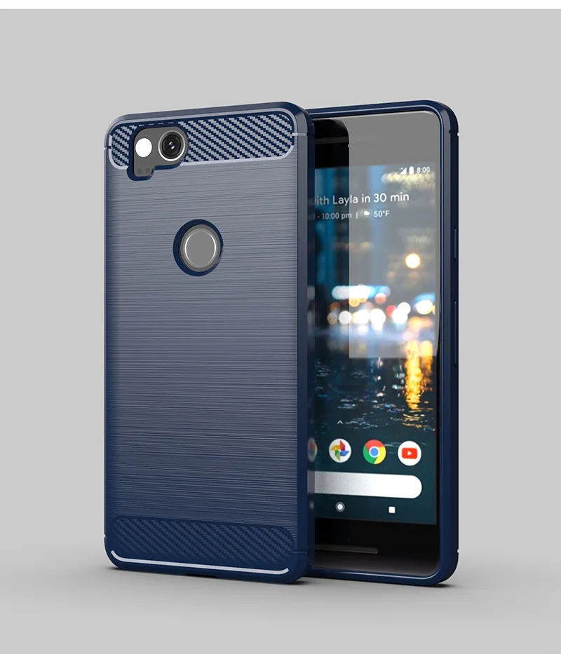 Противоударный чехол из углеродного волокна для Google Pixel 2 3 4 5 3A XL 4A 4G телефона 2XL 3XL