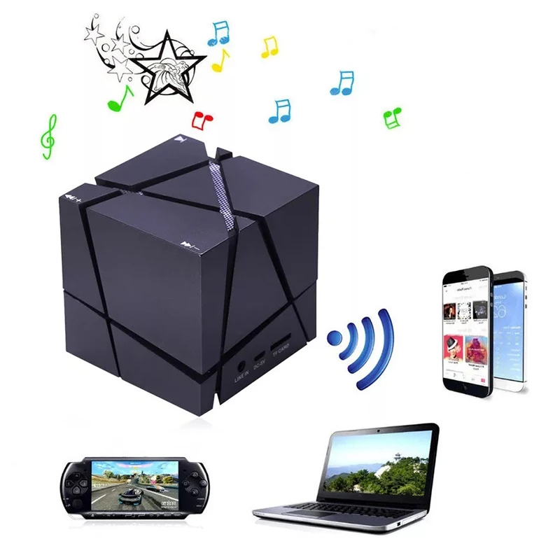 Rubik's cube Bluetooth динамик сабвуфер Мини Портативный семь цветов светильник