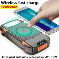 new upgraded version of solar wireless power bank 104000mah100000mahfast charging mobile power supply forhuawei oppo xiaomi vivo