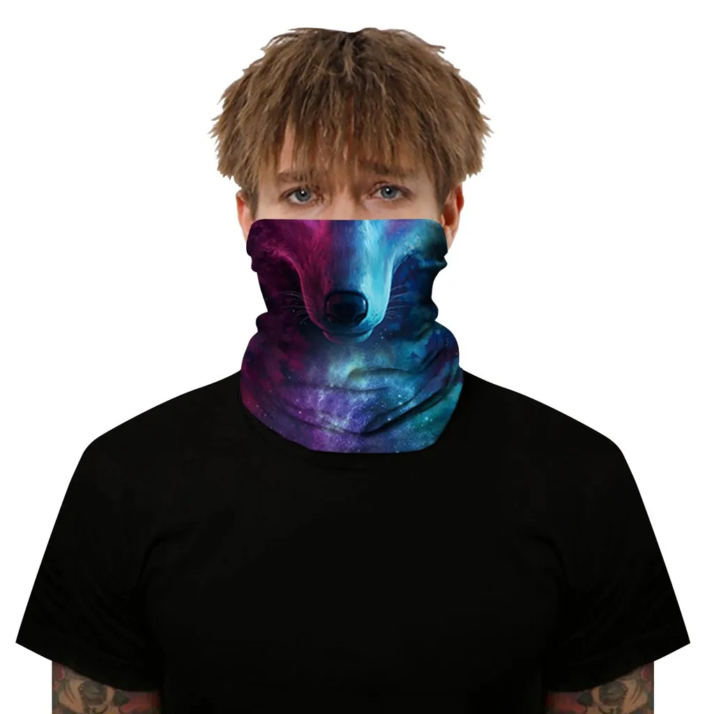 

Unisex Seamless colorful Print Neck Gaiter Tube scarf Headwear Motorcycle neck warmer Anti-Dust faceshield washable breathable
