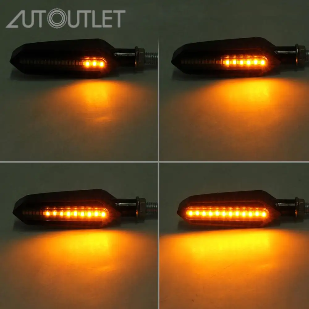 Универсальные мотоциклетные поворотники AUTOUTLET светодиодсветодиодный лампы для