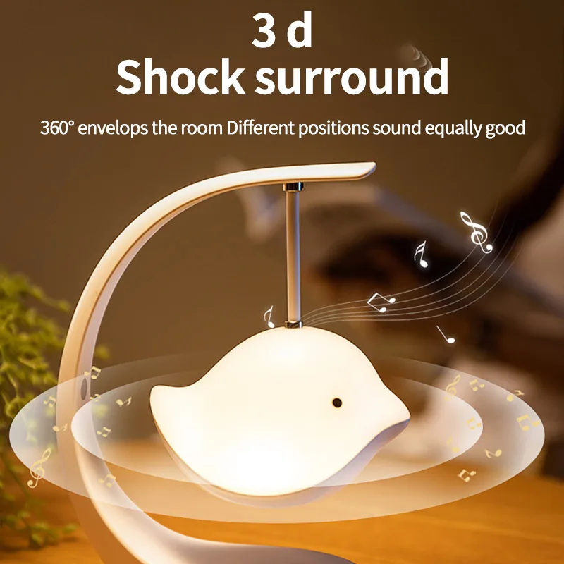 Птица Ночной светильник регулируемый Яркость Цвет USB Перезаряжаемые Настольный