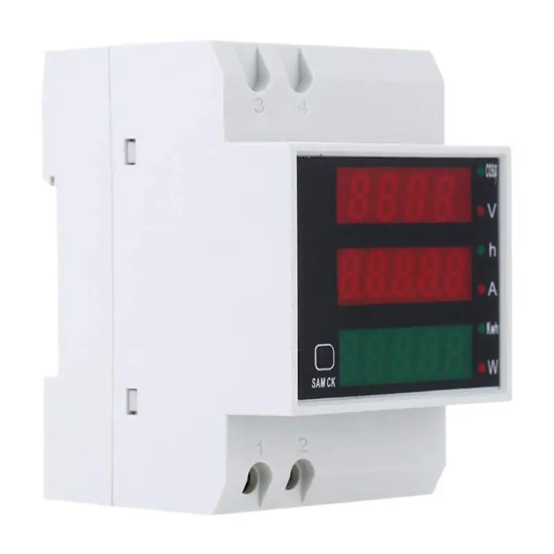 SHGO HOT-AC 200-450V power meter DIN rail type digital display ammeter voltmeter | Инструменты